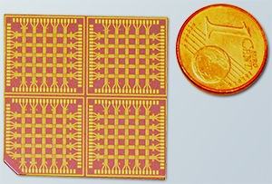 Fig. 1: Photograph of the prototype electronic sensor array for ultra-sensitive and specific mRNA detection.