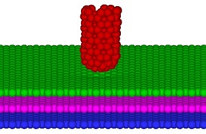 Atomistic simulations show that short, capped single-walled carbon nanotubes (red) can elucidate the tribological properties of graphene surfaces