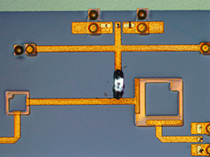 The system-on-package component for converting millimeter waves operates at the highest frequency of any device of its type.