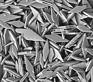 Cathodes made from hollow plates of lithium iron phosphate improve the performance of lithium-ion batteries.