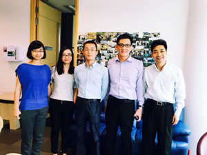 Members of the photocatalysis research team: (from left to right) Liu Huizhe, Wu Lin, Sun Song, Png Ching Eng and Bai Ping.