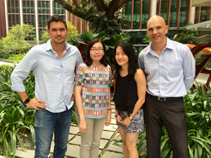From left to right: Alexandre Chaumet, Sze Hwee Seet, Keit Min Tham and Frederic Bard.