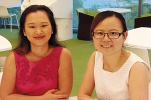 Dawn Tan (left) and Doris Ng (right) from the research team.