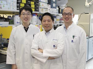 Huaqiang Zeng (center) and colleagues.