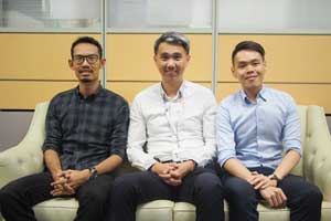 Researchers and co-authors, from left to right: Izzuddin Aris, Yung Seng Lee, Ling-Wei Chen.